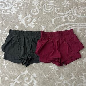 2 pair Popflex high waist super short